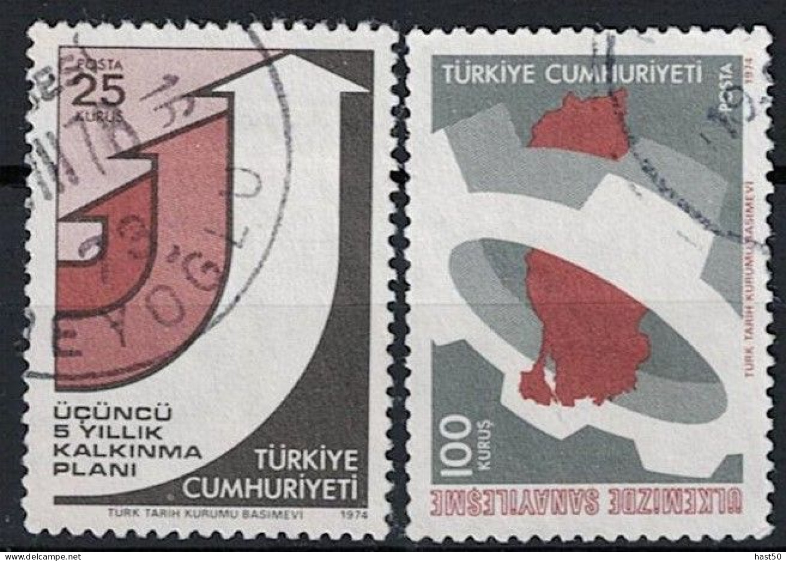 Türkei Turkey Turquie - Entwicklung (MiNr: 2342/3) 1974 - Gest. Used Obl - Gebraucht