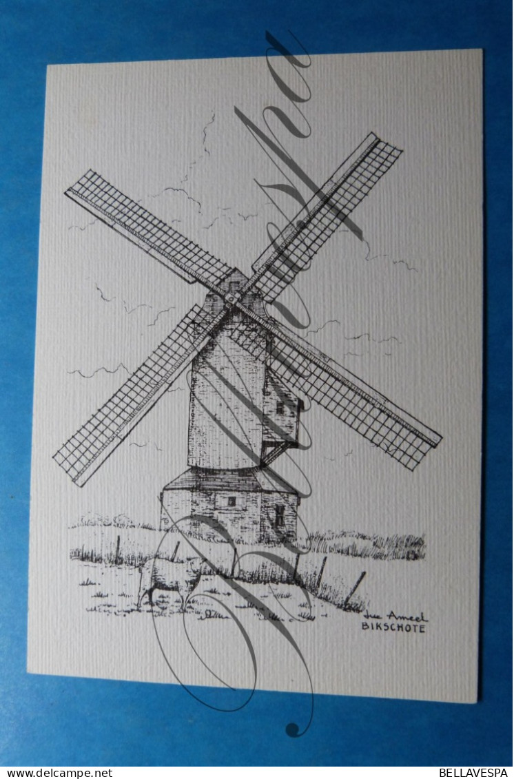 Bikschote De Blauwe Molen Windmolen  1979 Moulin A Vent. Illustr: L. Ameel - Molinos De Viento