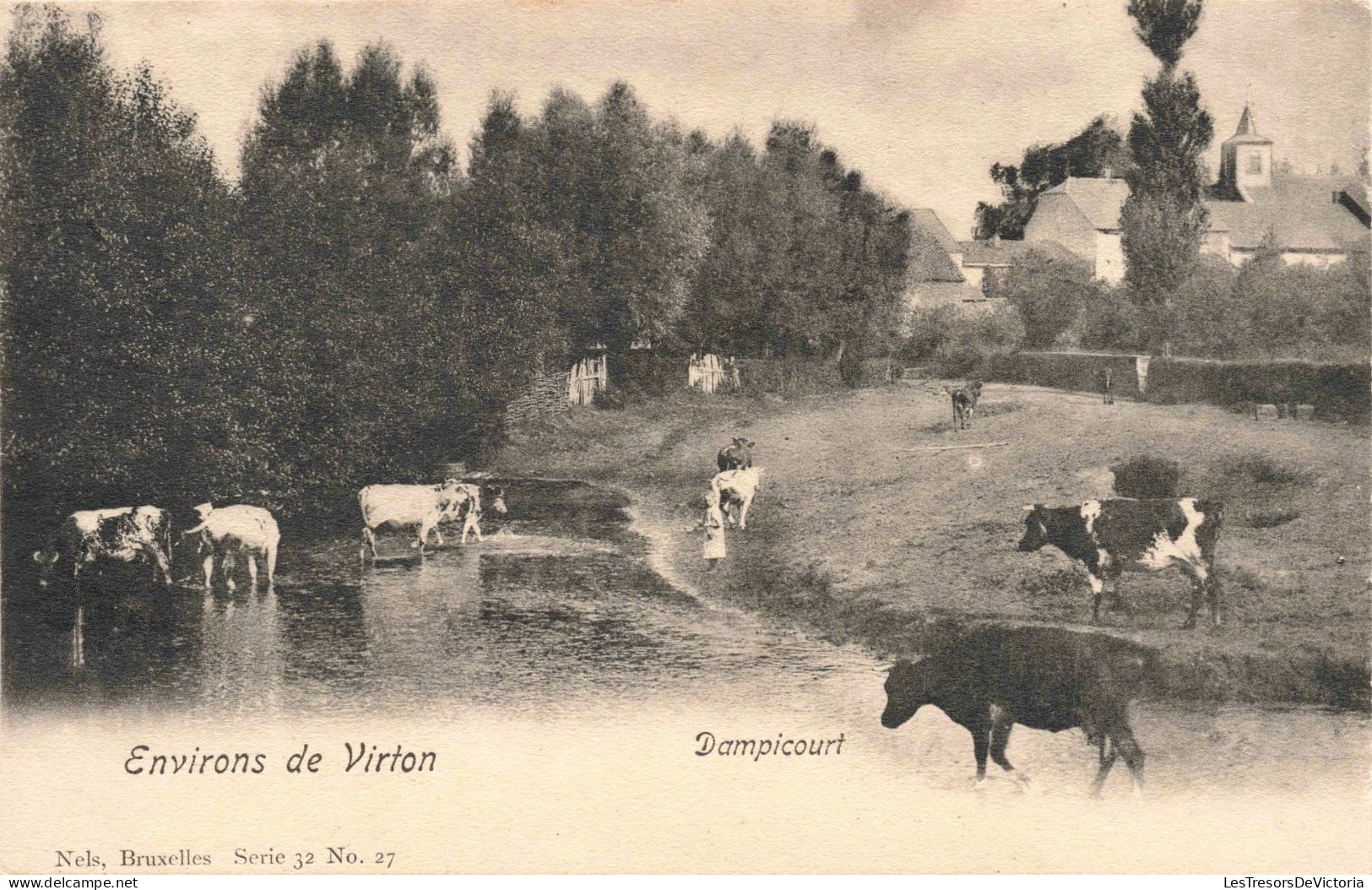 BELGIQUE - Environs De Virton - Dampicourt - Pré - Campagne - Vaches - Carte Postale Ancienne - Virton