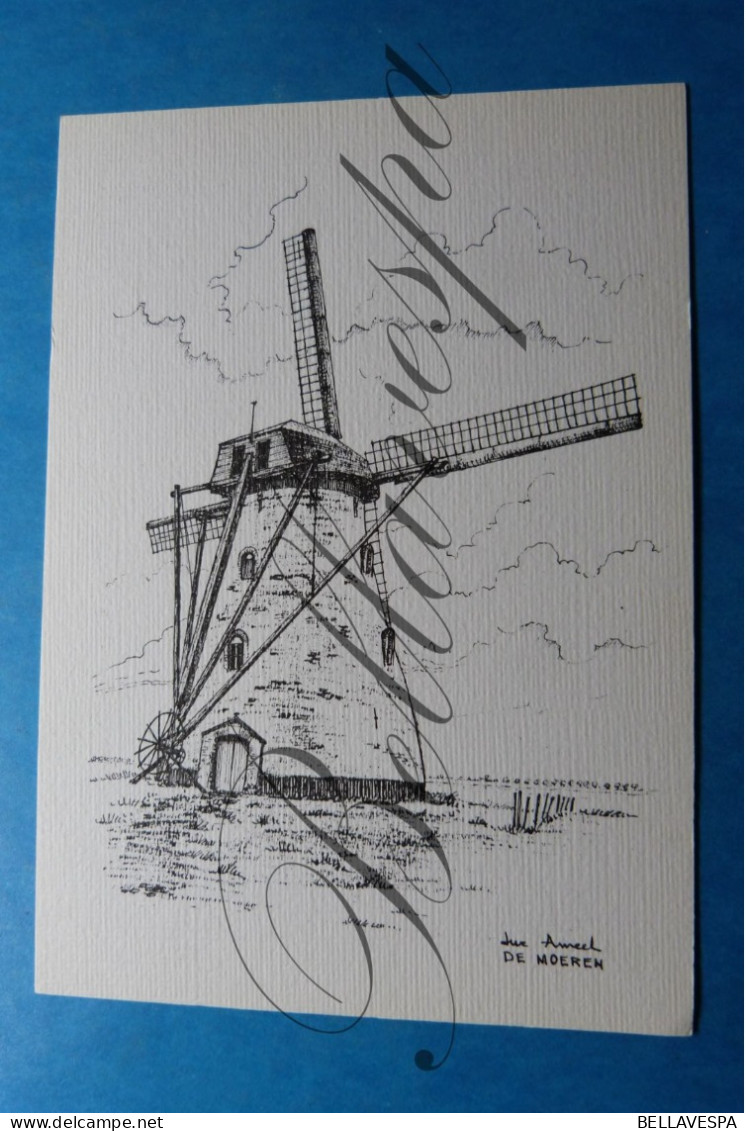 De Moeren St; Karel Molen Windmolen  1979 Moulin A Vent. Illustr: L. Ameel - Molinos De Viento