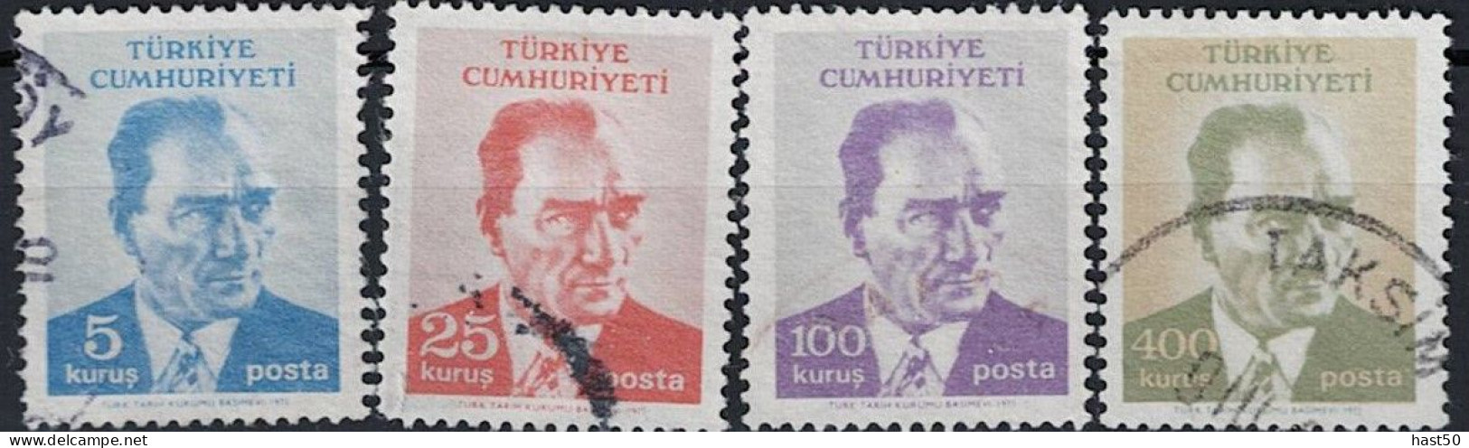 Türkei Turkey Turquie - Atatürk (MiNr: 2212/5) 1971 - Gest. Used Obl - Gebruikt