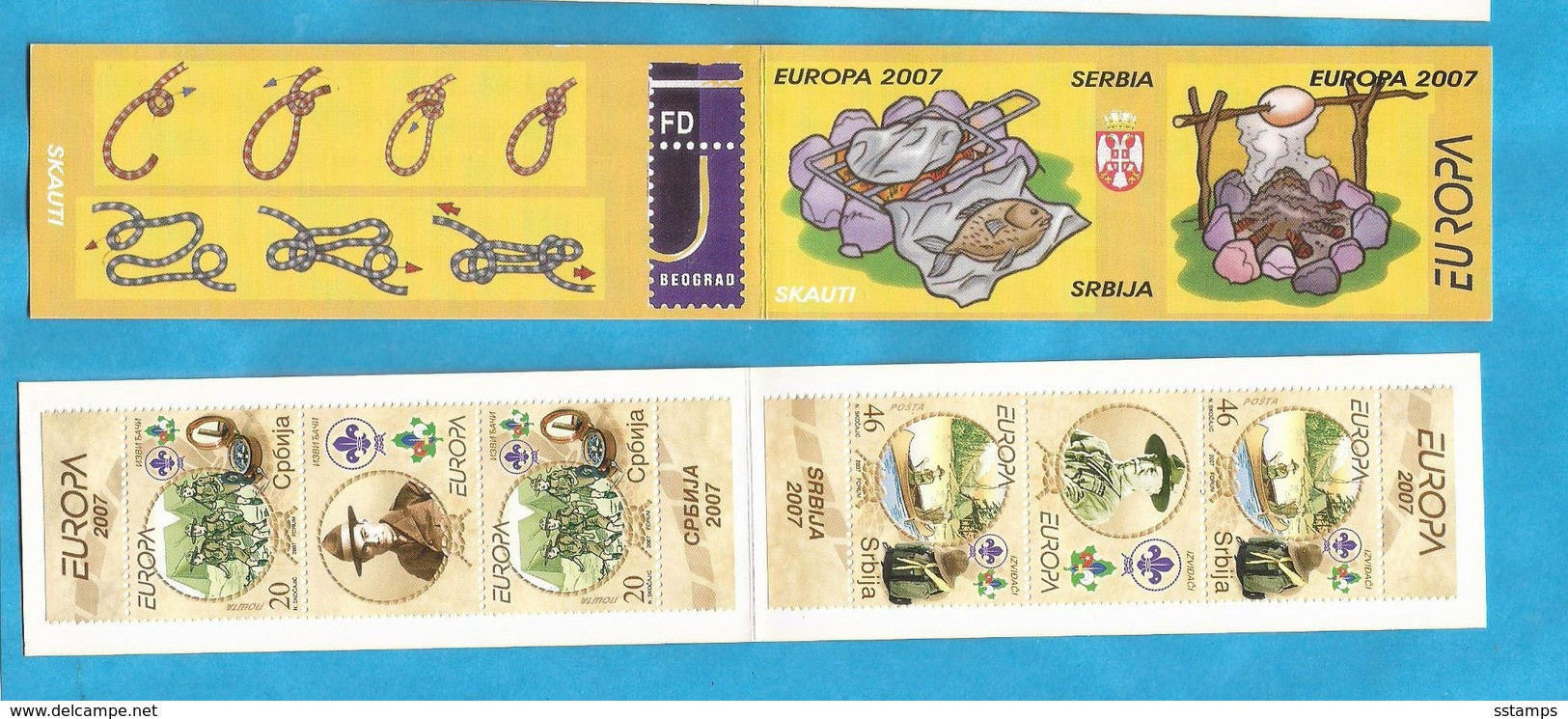 2007 SCOUTS    EUROPA CEPT YUGOSLAVIJA SERBIA MONTENEGRO  HEFTCHEN 2 SATZ-VG  AUSFERKAUF-GUENSTIG !!!!! - Carnets