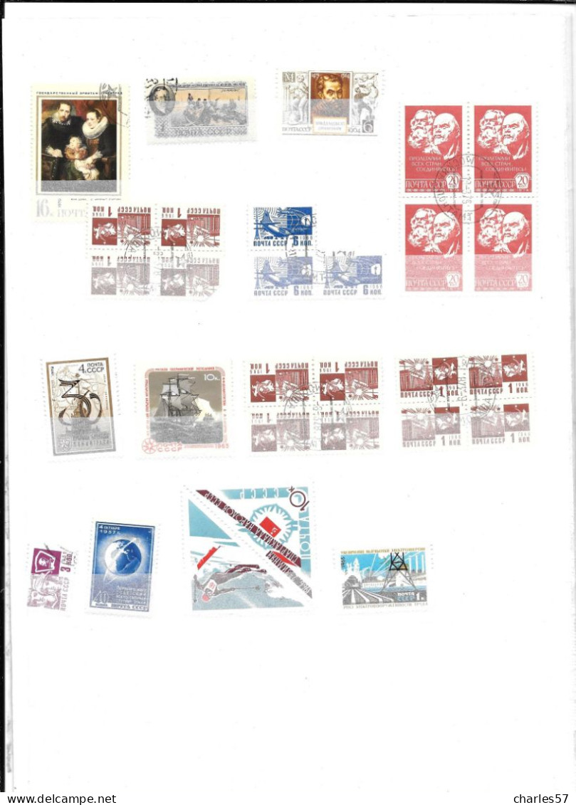 RUSSIE: Petit Lot De  Timbres Neuf** Et Oblitérés Avec Gomme Et Cachet - Collections