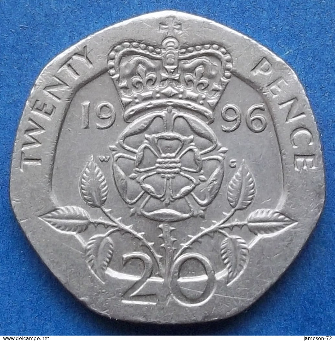 UK - 20 Pence 1996 "crowned Rose" KM# 939 Elizabeth II Decimal Coinage (1971-2022) - Edelweiss Coins - 20 Pence