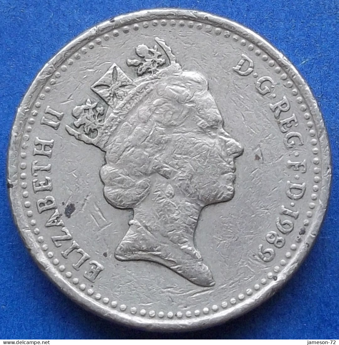 UK - 1 Pound 1989 "Scottish Thistle" KM# 959 Elizabeth II Decimal Coinage (1971-2022) - Edelweiss Coins - 1 Pond
