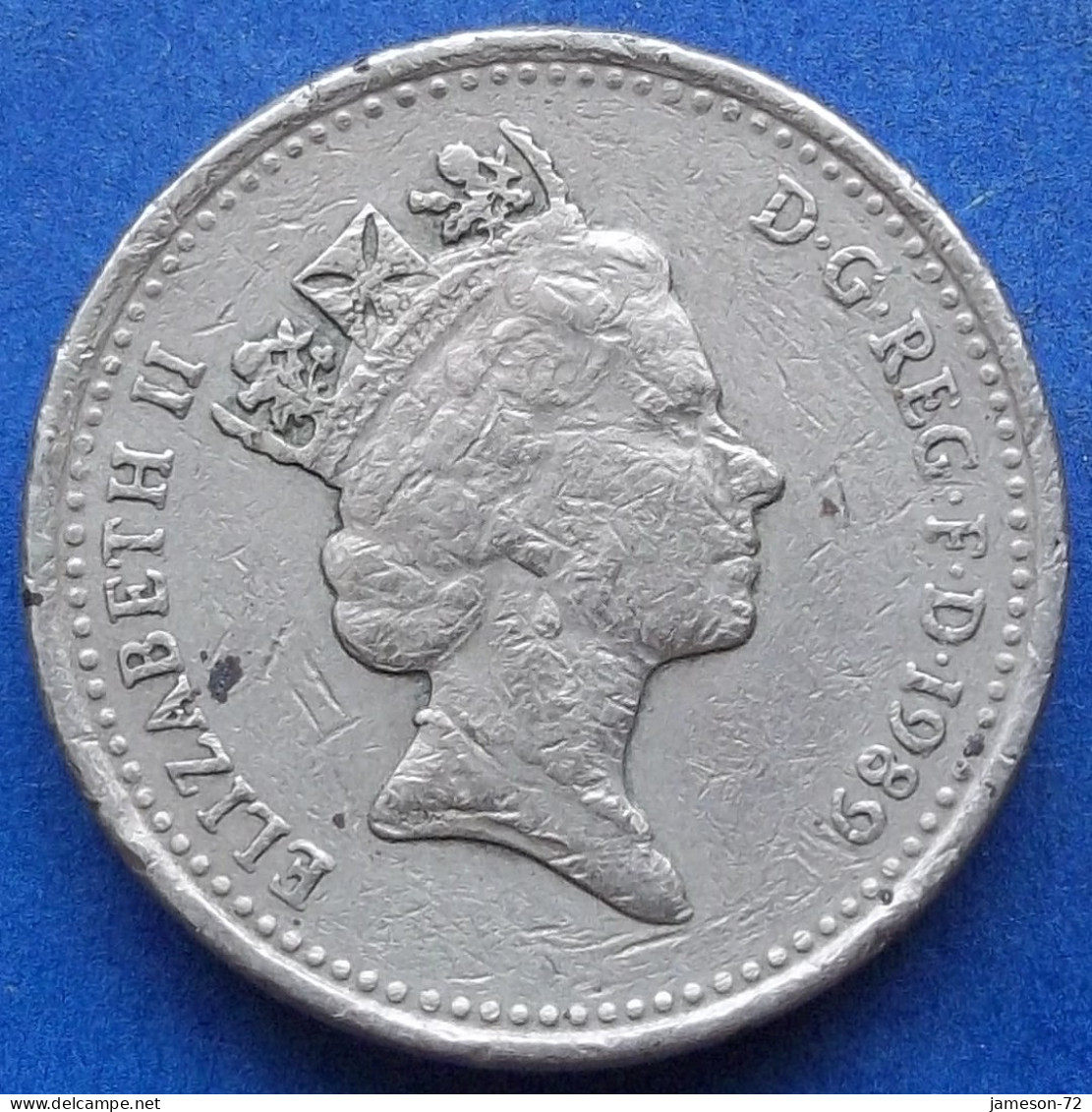 UK - 1 Pound 1989 "Scottish Thistle" KM# 959 Elizabeth II Decimal Coinage (1971-2022) - Edelweiss Coins - 1 Pound