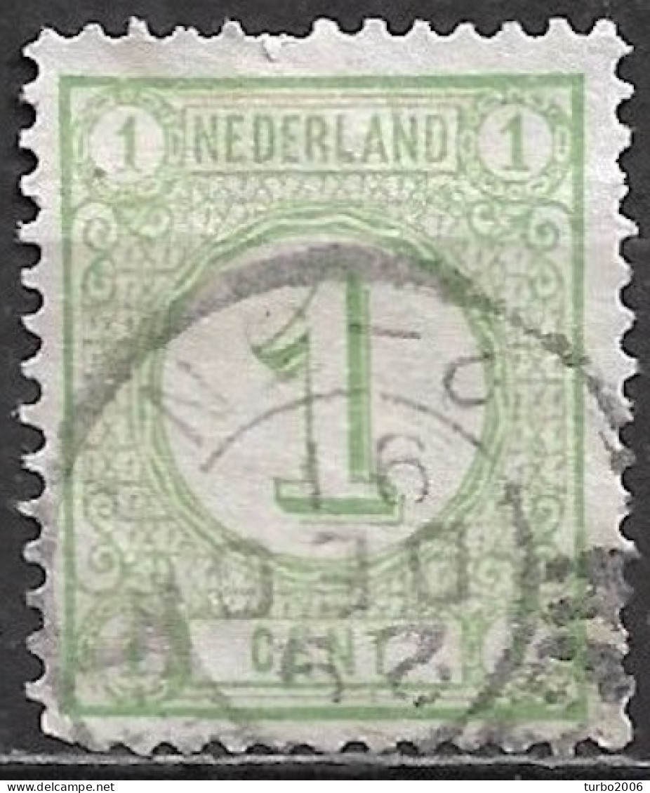Plaatfout Verdikte Voet Van De L Van NederLand  In 1876 Cijfertype 1 Cent Groen NVPH 31 P - Variétés Et Curiosités