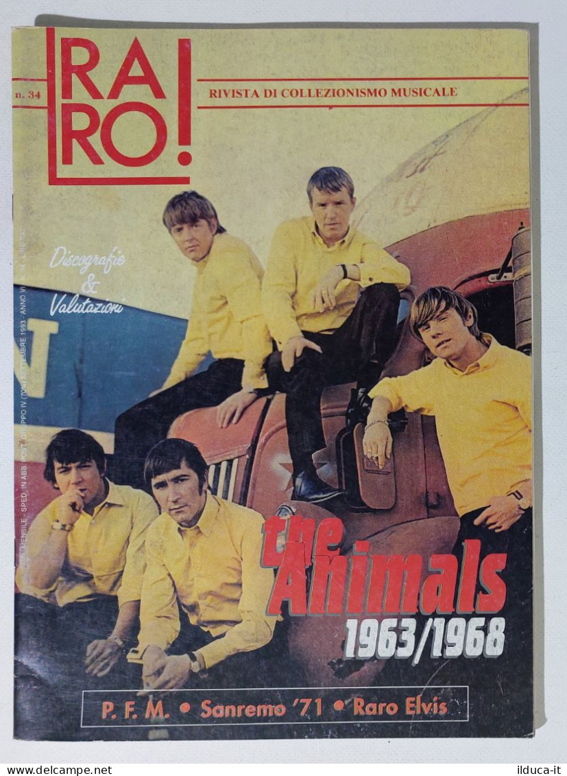 I115602 Rivista 1993 - RARO! N. 34 - The Animals / PFM / Elvis Presley - Musica