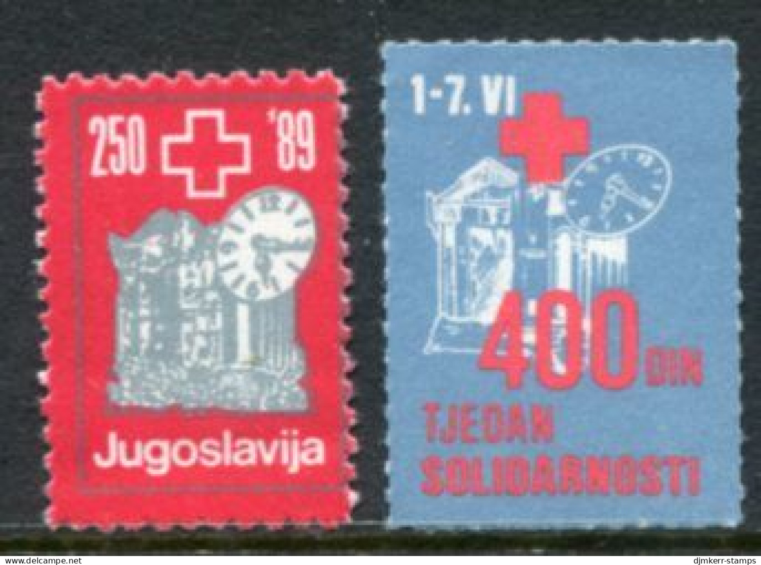YUGOSLAVIA 1989 Solidarity Week Tax  MNH / **.  Michel ZZM 170-71 - Wohlfahrtsmarken
