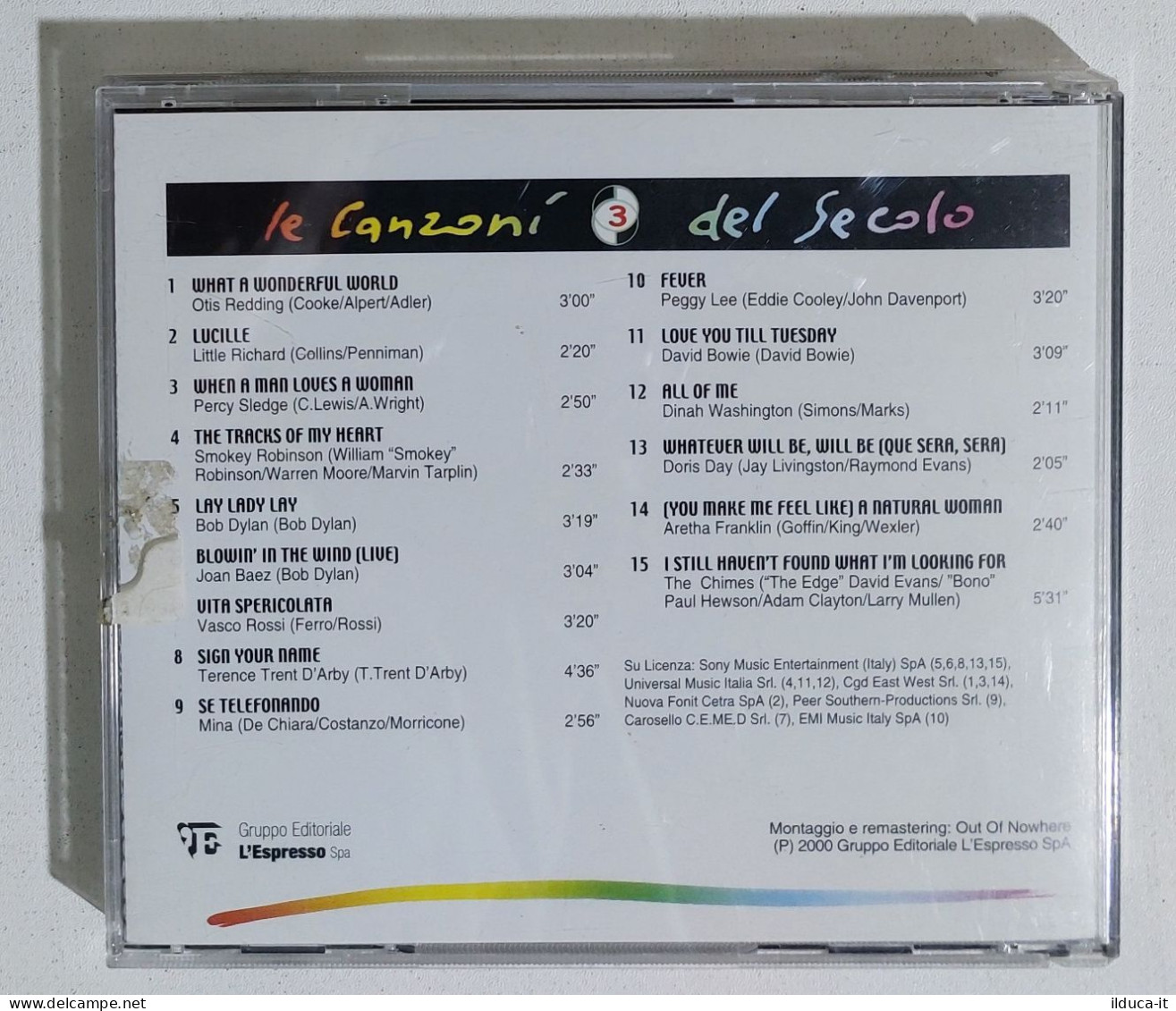 I113542 CD - Le Canzoni Del Secolo N. 3 - Bob Dylan; Vasco Rossi; David Bowie - Compilations