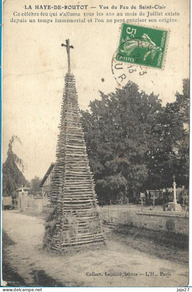 La Haye De Routot Feu De Saint Clair (ecrite) - Routot