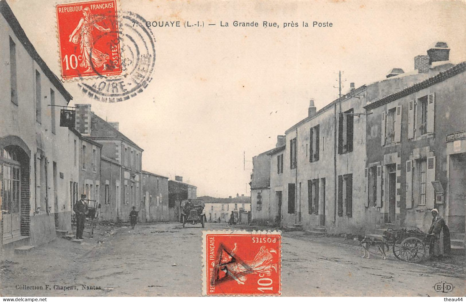 ¤¤  -    BOUAYE   -   La Grande Rue, Près La Poste   -  Attelage De Chien  -  Voiture à Chien       -   ¤¤ - Bouaye