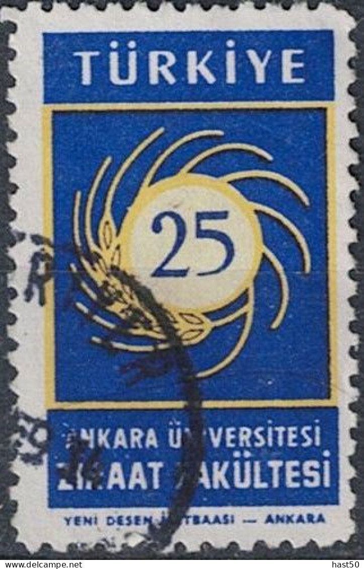 Türkei Turkey Turquie - 25 Jahre Landwirtschaftliche Fakultät (MiNr: 1617) 1959 - Gest. Used Obl - Used Stamps