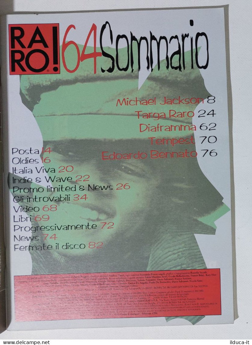 I115619 Rivista 1996 - RARO! N. 64 - Michael Jackson / Edoardo Bennato / Tempest - Musique