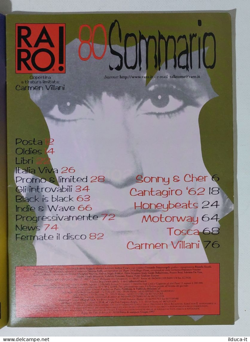 I115626 Rivista 1997 - RARO! N. 80 - Sonny E Cher / Tosca / Cantagiro 62 - Musica