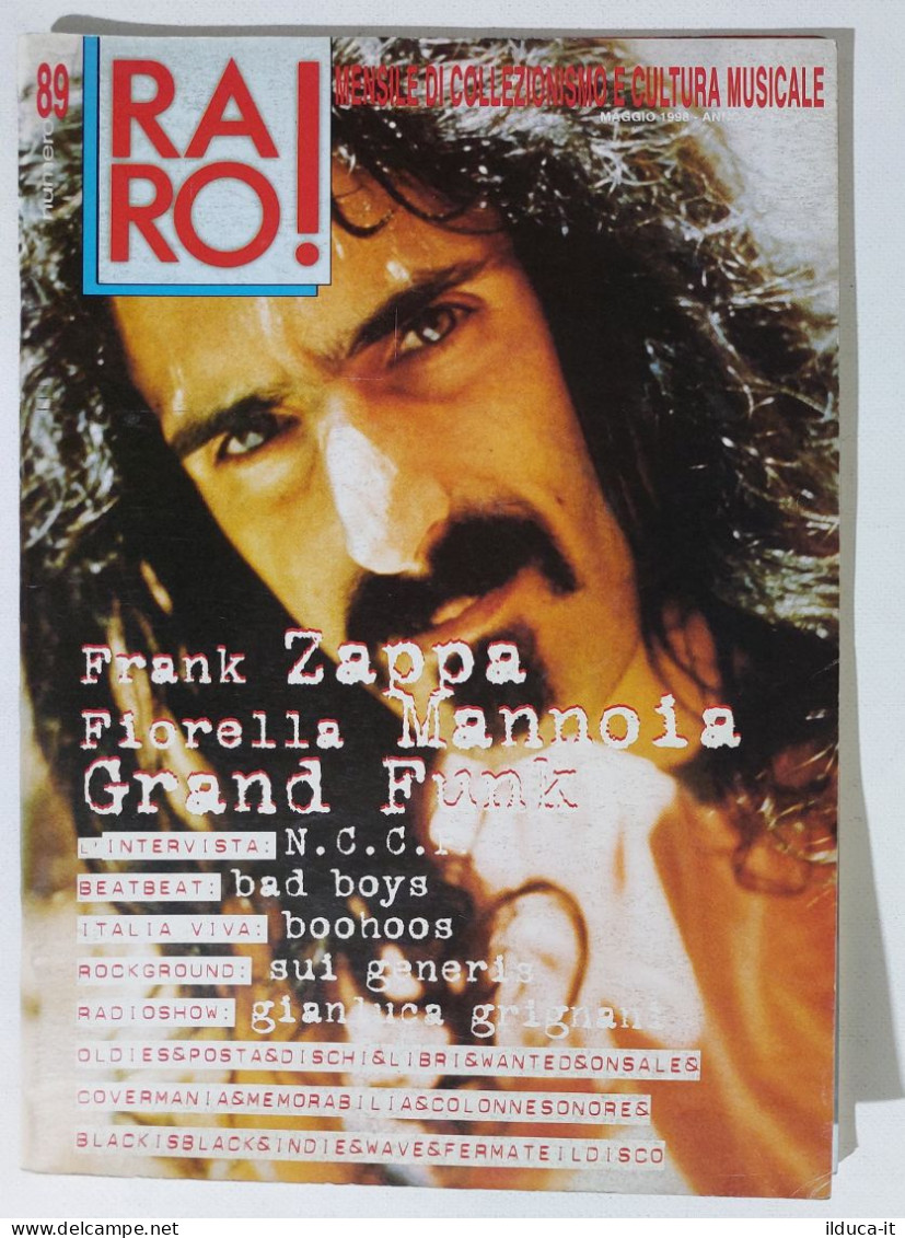 I115630 Rivista 1998 - RARO! N. 89 - Frank Zappa / Fiorella Mannoia / Bad Boys - Musique
