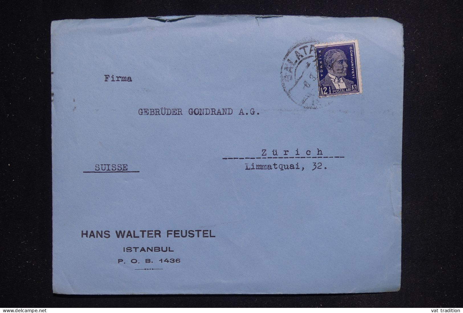 TURQUIE - Enveloppe Commerciale De Istanbul Pour La Suisse  - L 144729 - Cartas & Documentos