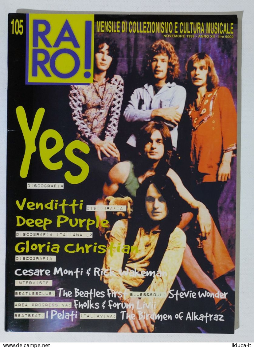 I115638 Rivista 1999 - RARO! N. 105 - Yes / Deep Purple / Antonello Venditti - Musica