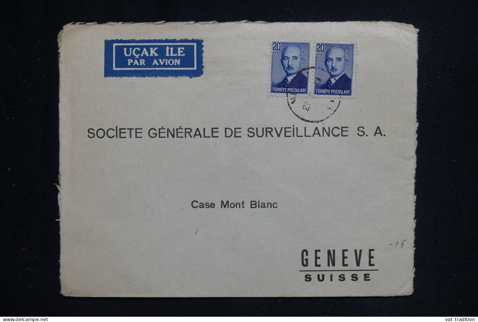 TURQUIE - Enveloppe Commerciale De Mersin Pour La Suisse En 1950  - L 144735 - Brieven En Documenten