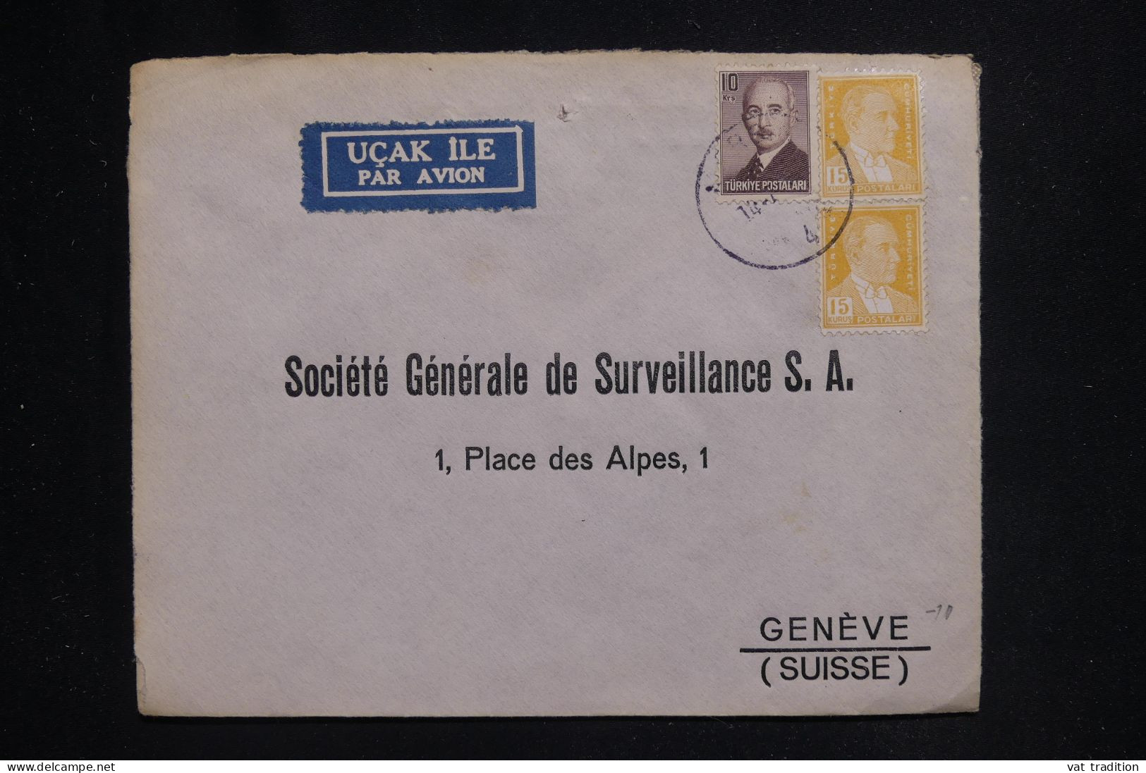 TURQUIE - Enveloppe Commerciale De Mersin Pour La Suisse  - L 144736 - Cartas & Documentos