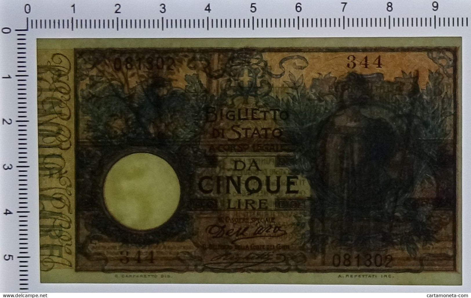 5 LIRE BIGLIETTO DI STATO VITTORIO EMANUELE III FLOREALE 08/11/1904 SUP+ - Otros