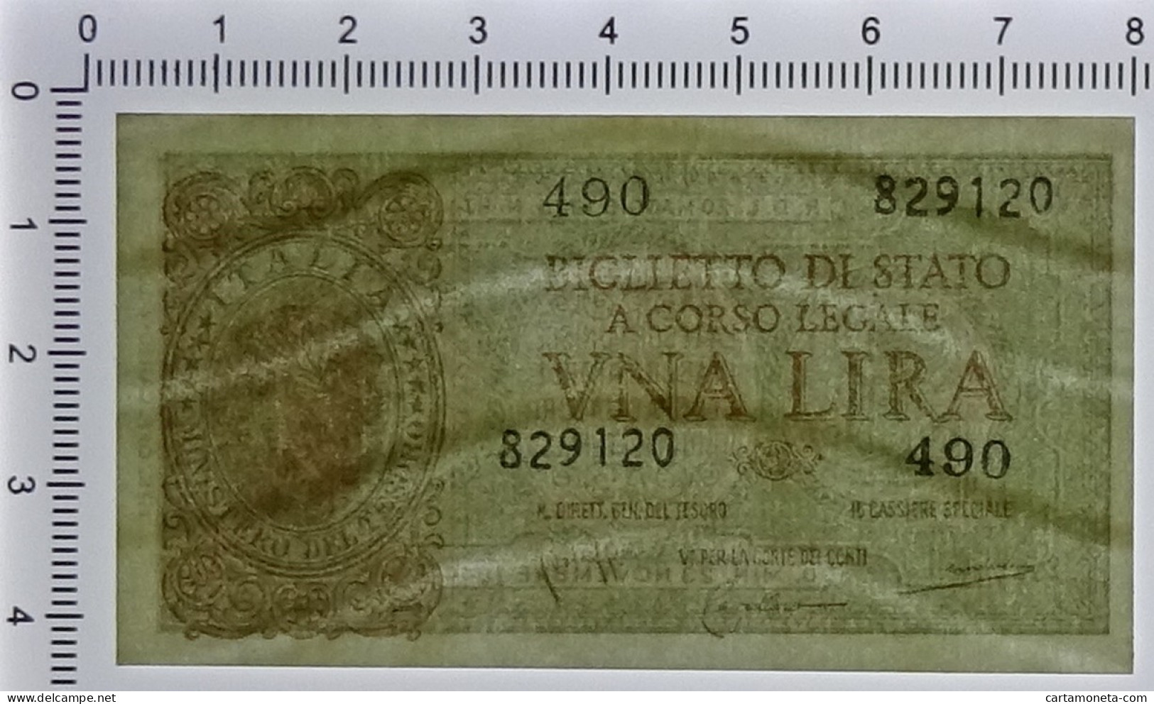 1 LIRA BIGLIETTO DI STATO LUOGOTENENZA UMBERTO BOLAFFI 23/11/1944 FDS - Regno D'Italia – Autres