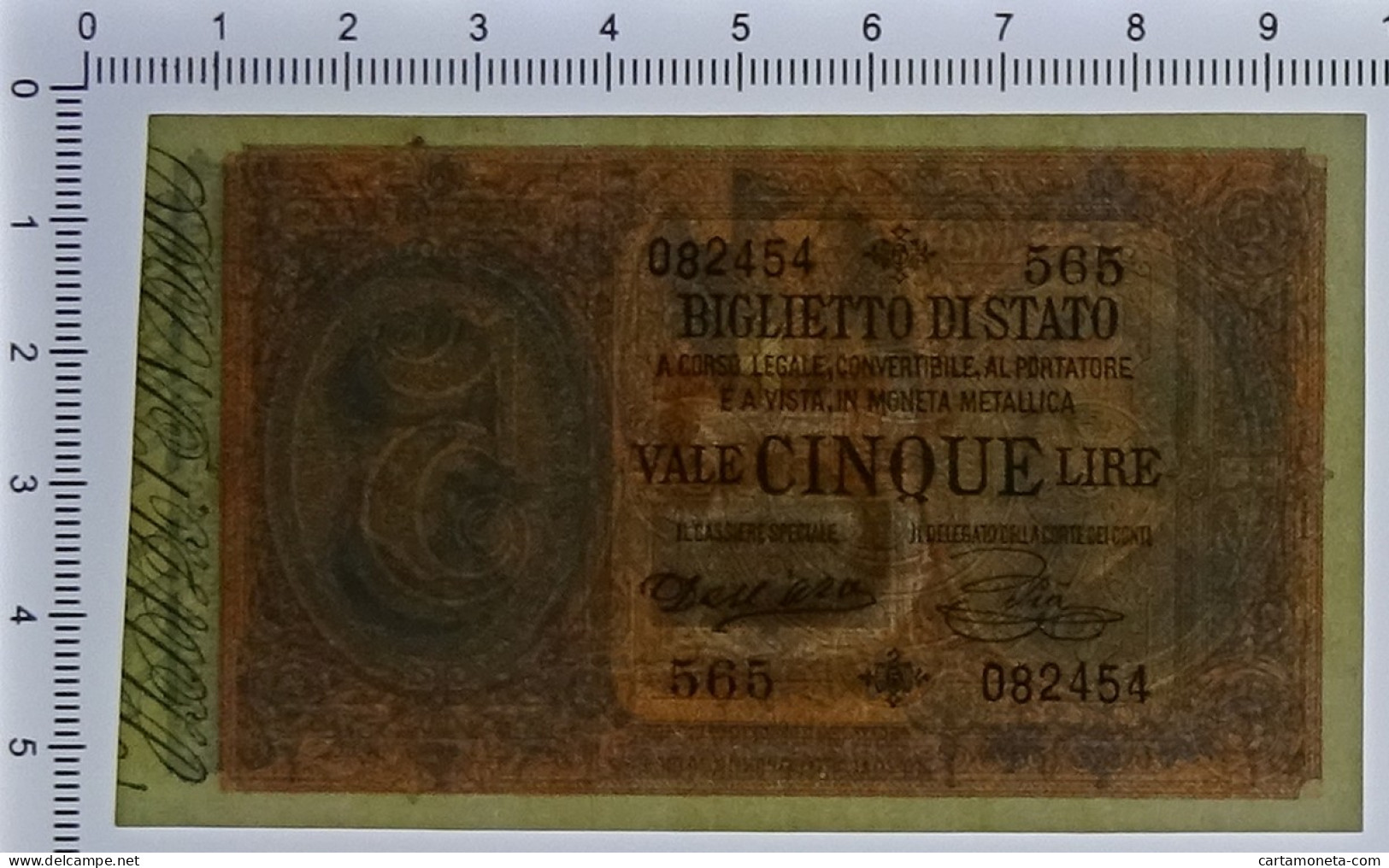 5 LIRE BIGLIETTO DI STATO EFFIGE UMBERTO I 06/08/1889 BB/SPL - Regno D'Italia – Other