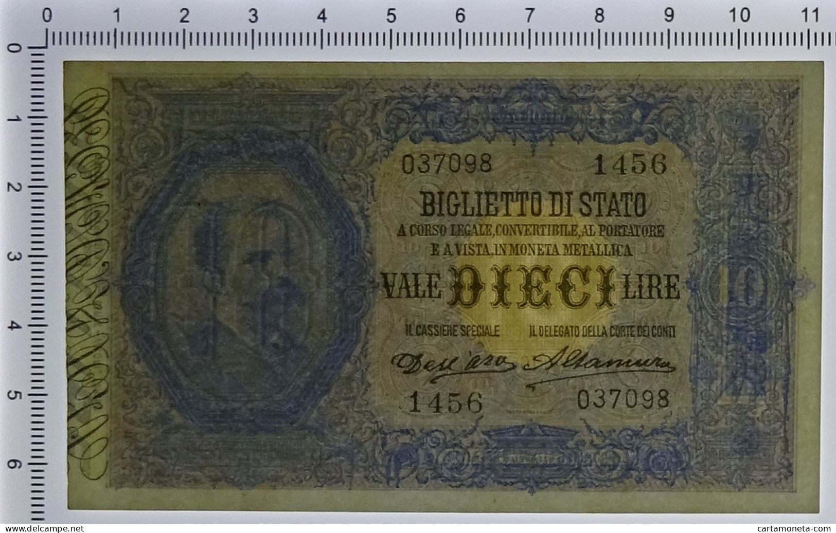 10 LIRE BIGLIETTO DI STATO EFFIGE UMBERTO I 13/01/1911 SUP- - Andere