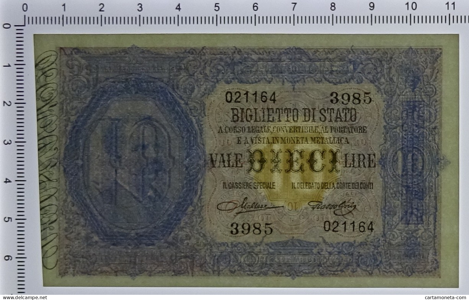 10 LIRE BIGLIETTO DI STATO EFFIGE UMBERTO I 19/05/1923 FDS-/FDS - Regno D'Italia – Other