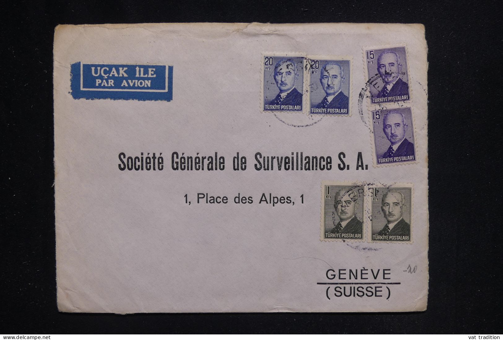 TURQUIE - Enveloppe Commerciale De Mersin Pour La Suisse En 1950 - L 144742 - Covers & Documents