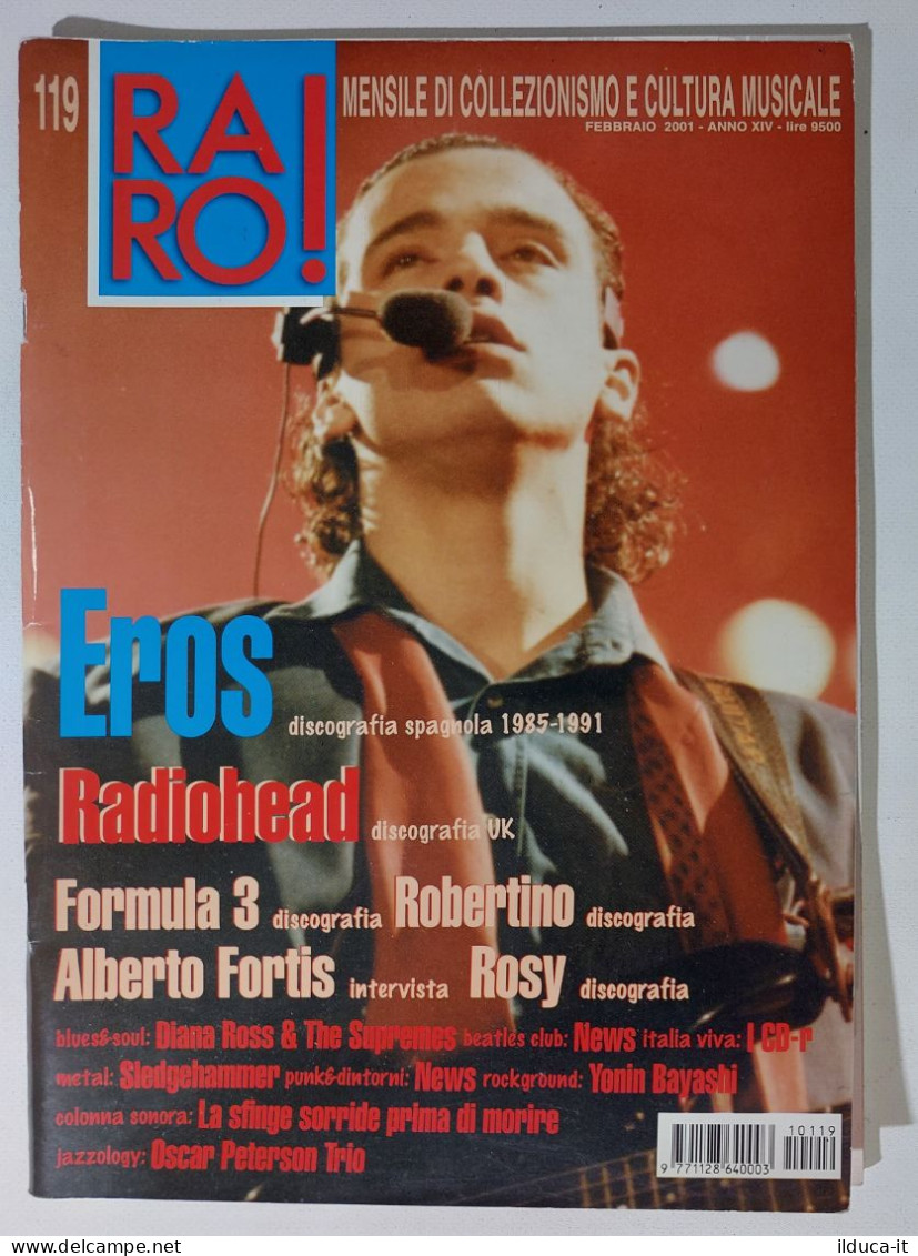 I115654 Rivista 2001 - RARO! N. 119 - Eros Ramazzotti / Radiohead / Formula 3 - Musique