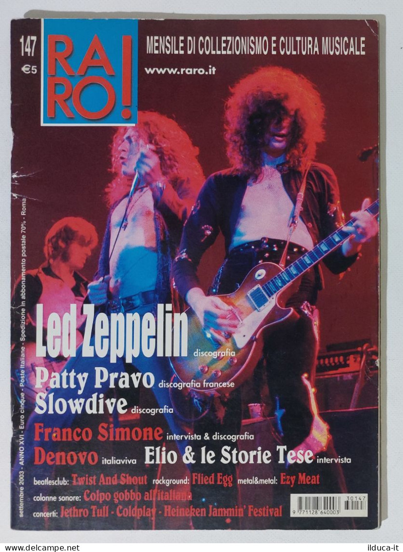 I115663 Rivista 2003 - RARO! N. 147 - Led Zeppelin / Patty Pravo / Franco Simone - Musique