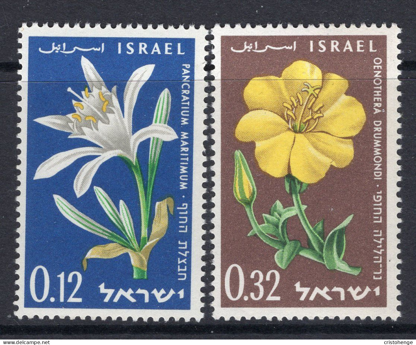 Israel 1960 12th Anniversary Of Independence - No Tab - Set MNH (SG 188-189) - Unused Stamps (without Tabs)