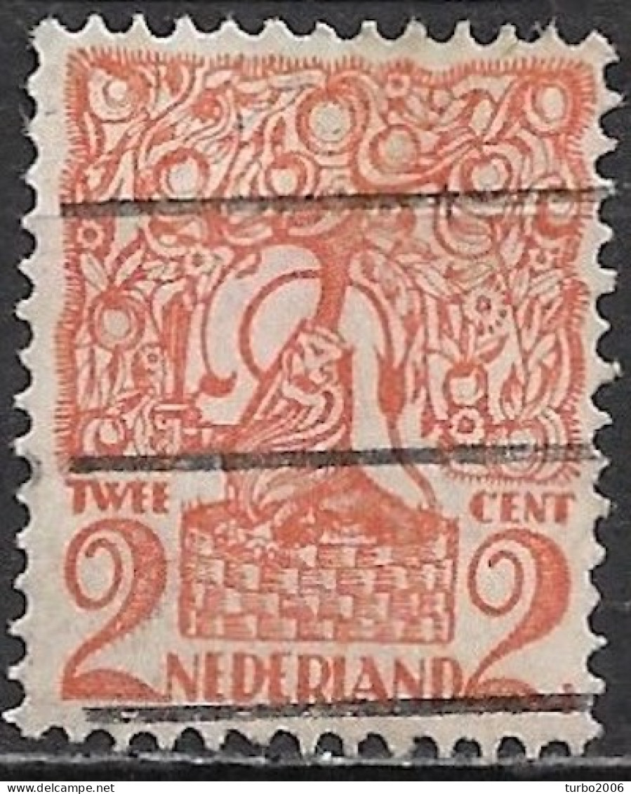 Plaatfout Streepje Tussed De D En E Van NeDErland In 1923 Diverse Voorstellingen 2 Cent Oranje NVPH 111 PM - Abarten Und Kuriositäten