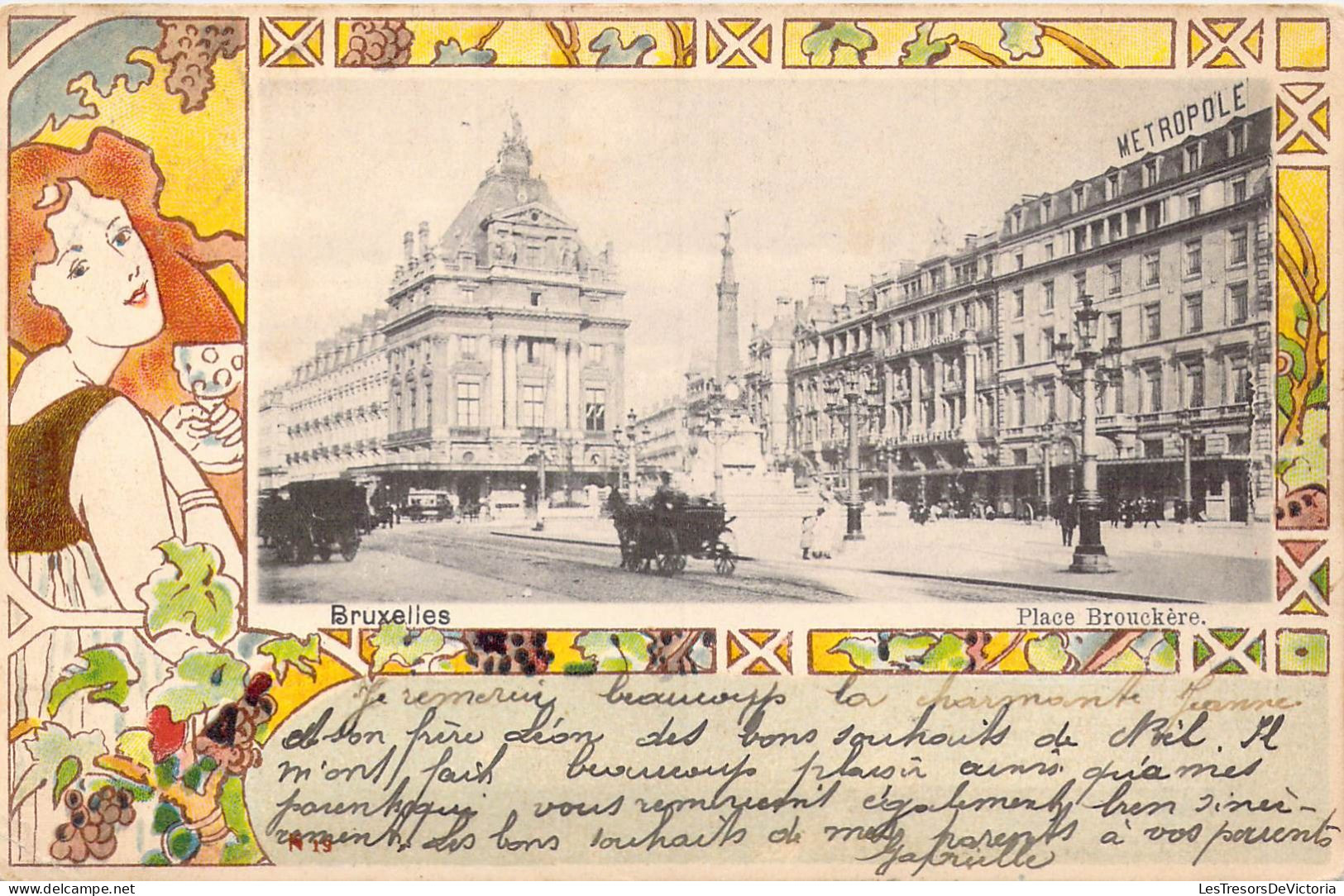 BELGIQUE - Bruxelles - Place Brouckère - Carte Postale Ancienne - Plazas