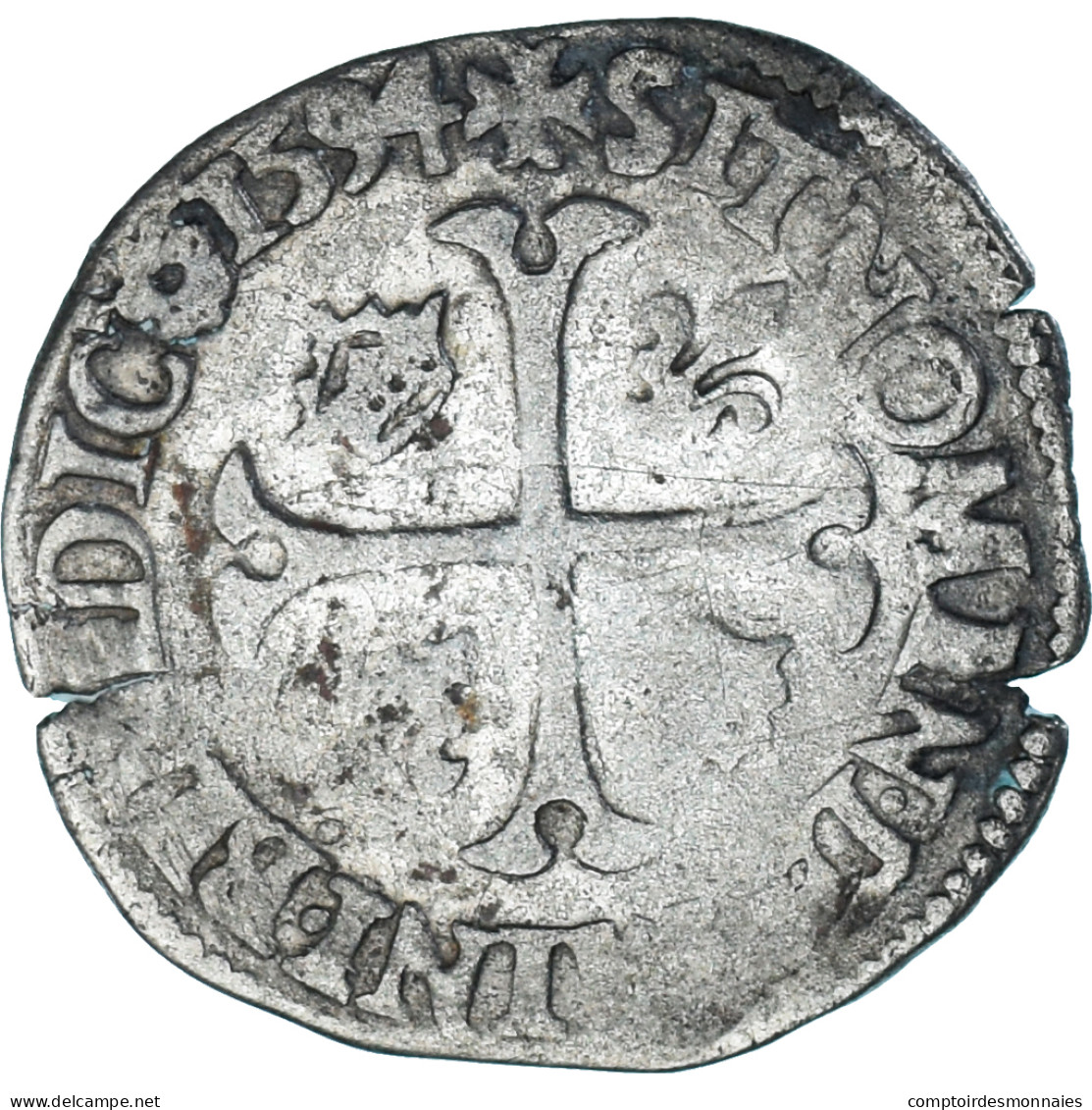 Monnaie, France, Henri IV, Douzain Aux Deux H, 1594, Rouen, 2nd Type, TB+ - 1589-1610 Enrico IV