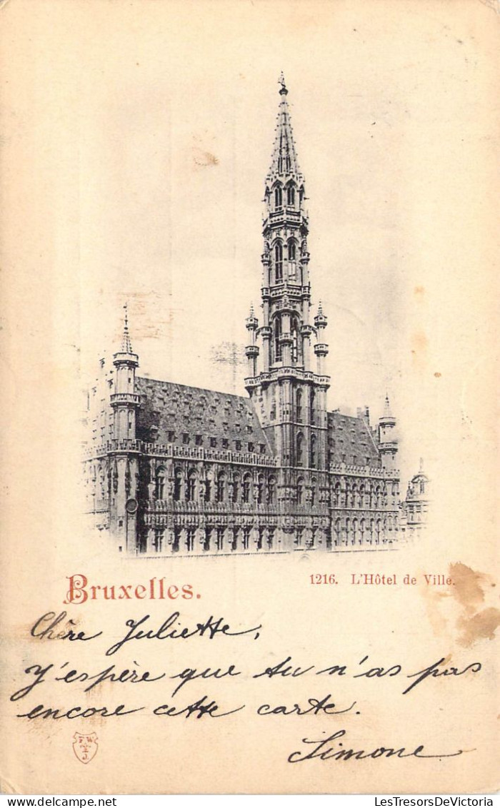 BELGIQUE - Bruxelles - L'Hôtel De Ville - Carte Postale Ancienne - Monumenten, Gebouwen