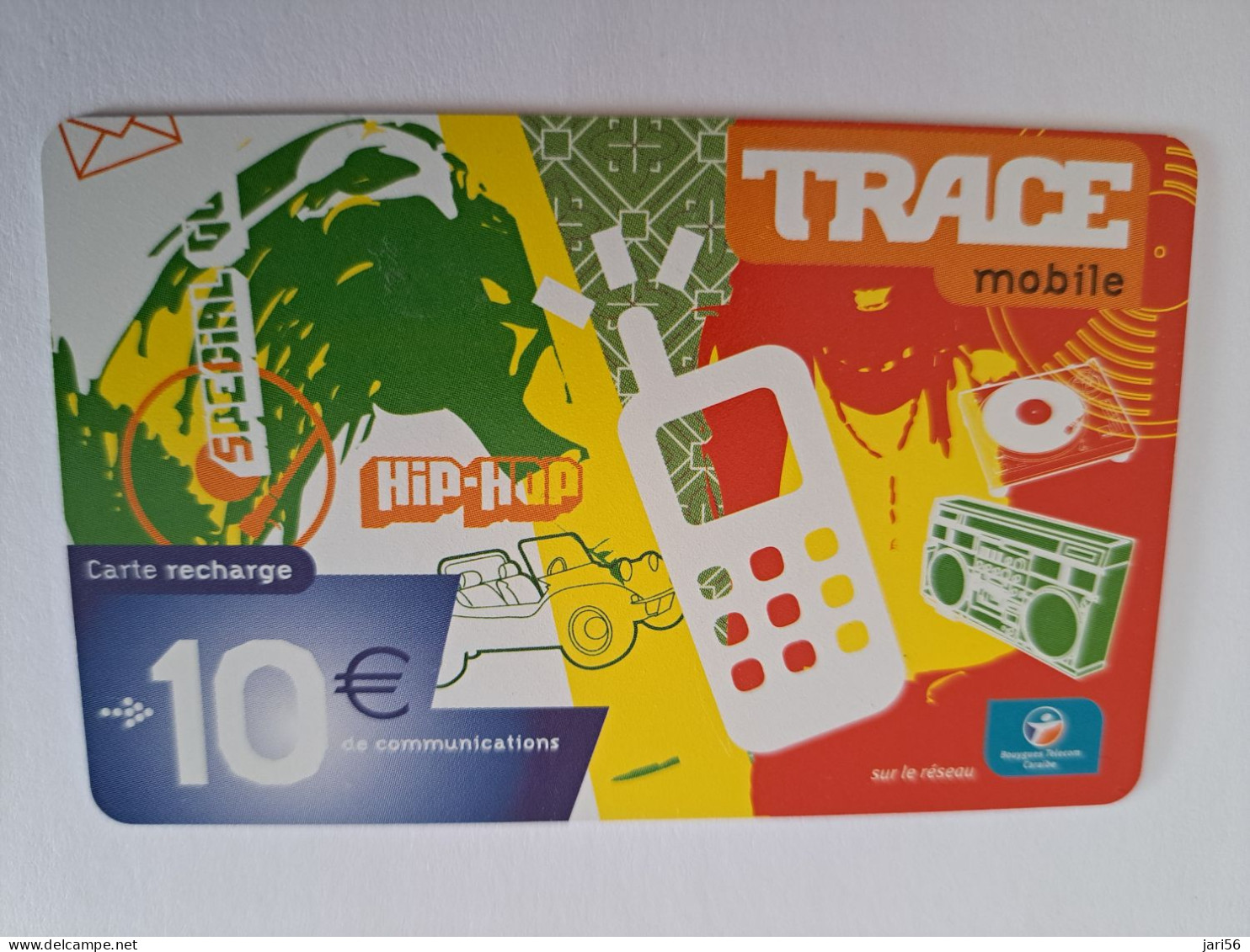 Caribbean Phonecard St Martin French Caribbean ANTILLES FRANCAISES / TRACE / RECHARGE BOUYGUES  10 EURO  ** 13969 ** - Antilles (French)