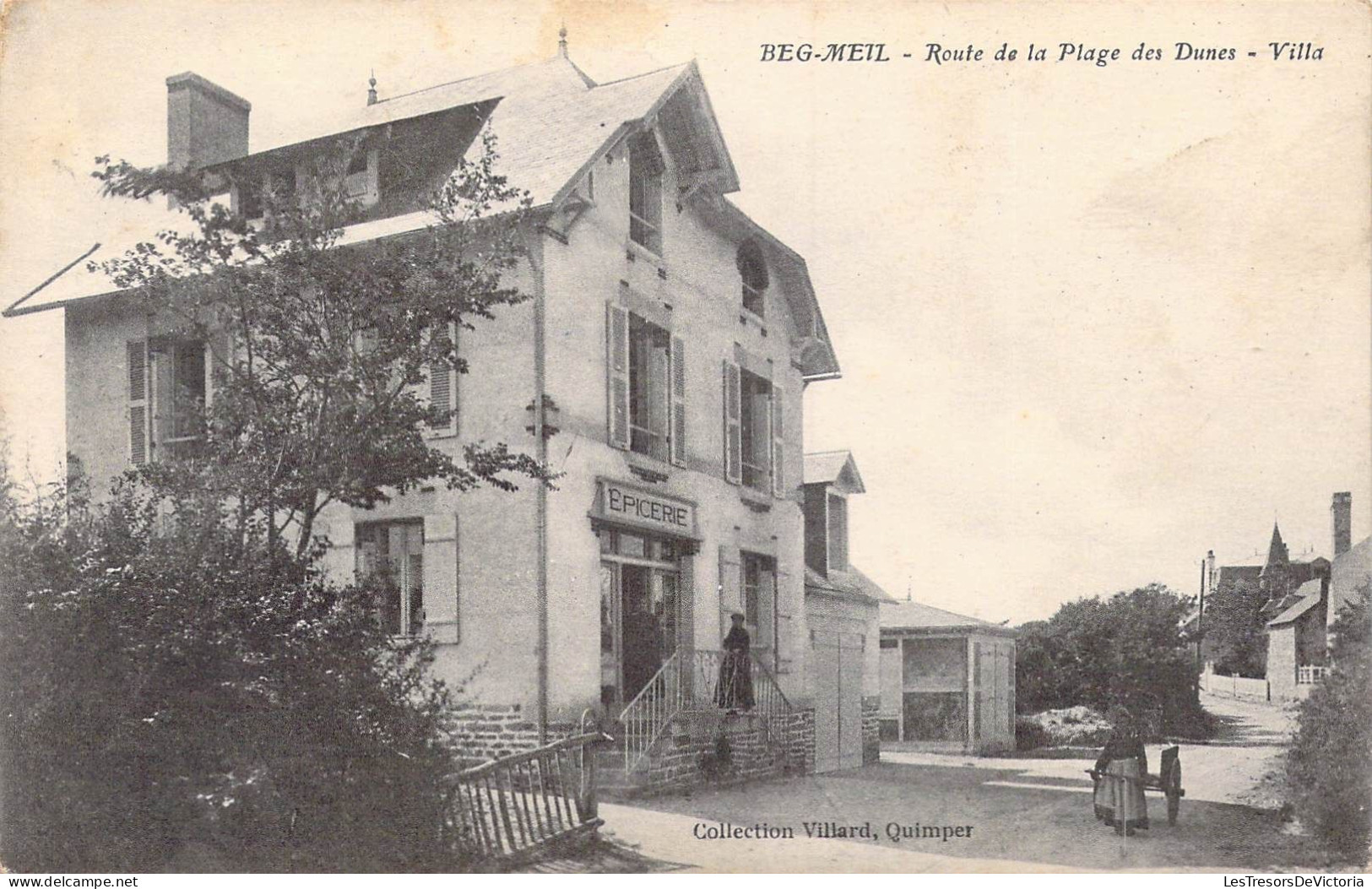 FRANCE - 29 - Fouesnant - Beg-Meil - Route De La Plage Des Dunes - Villa - Carte Postale Ancienne - Fouesnant