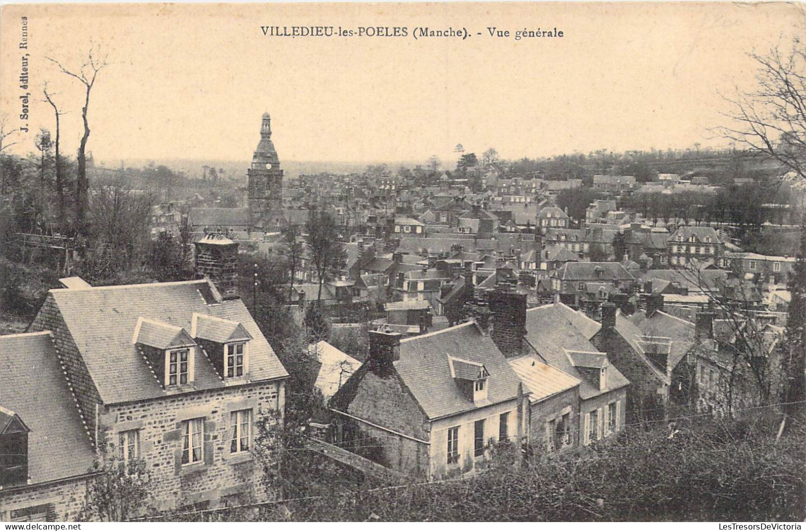 FRANCE - 50 - Villedieu-les-Poêles - Vue Générale - Carte Postale Ancienne - Villedieu