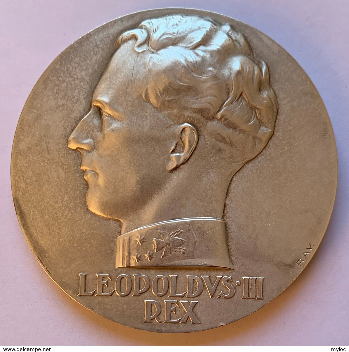 Médaille Bronze Argenté. Ecole De Musique Saint-Gilles-Lez-Bruxelles. Déclamation Henny Weissbort 1938. Léopold III Rex - Professionnels / De Société