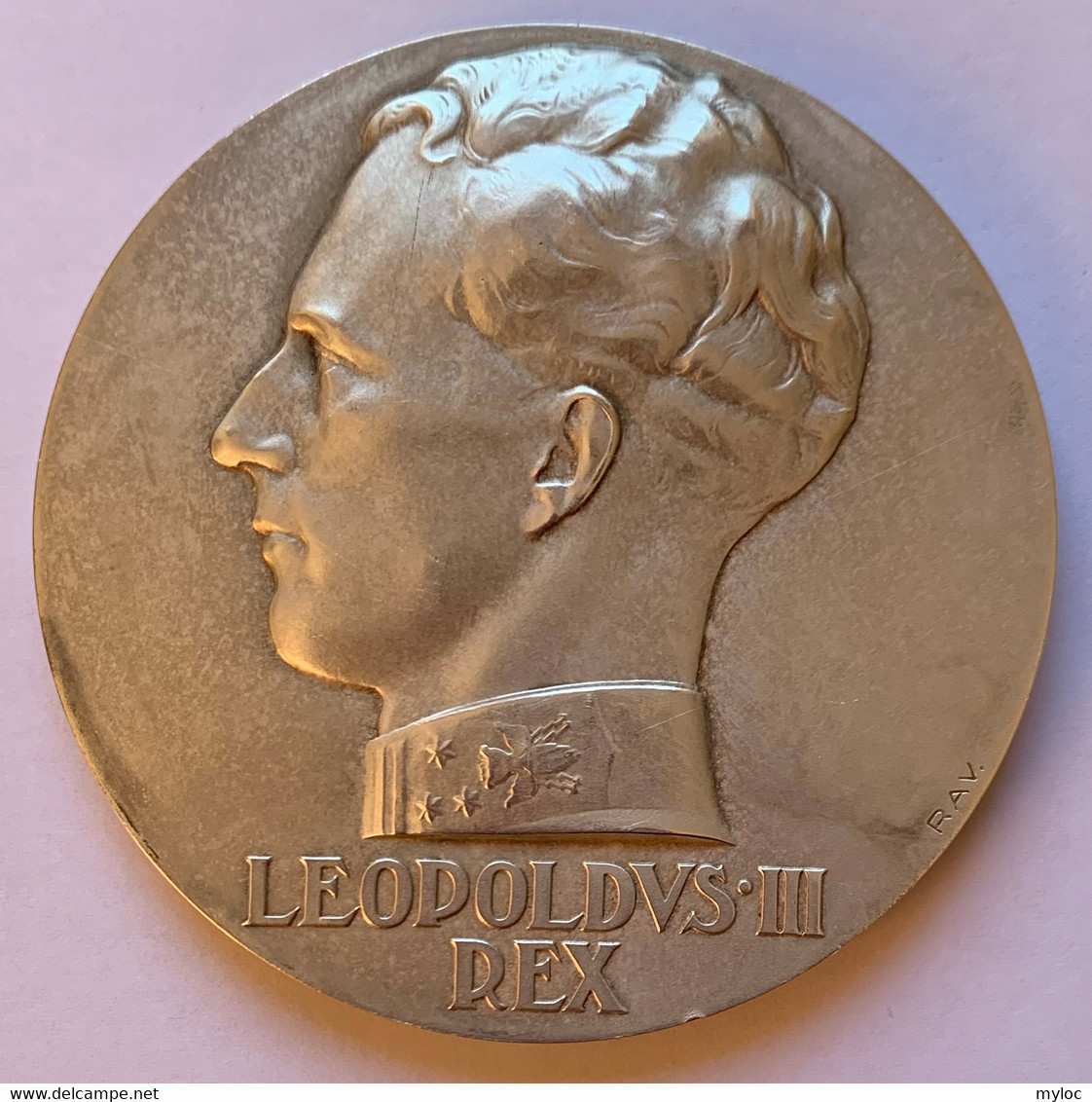 Médaille Bronze Argenté. Ecole De Musique Saint-Gilles-Lez-Bruxelles. Déclamation Henny Weissbort 1938. Léopold III Rex - Professionals / Firms