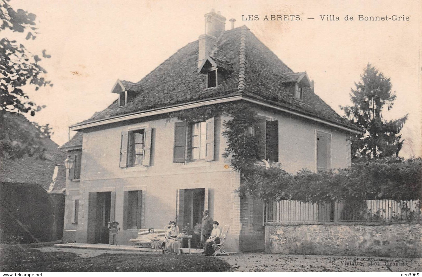 Les ABRETS (Isère) - Villa De Bonnet Gris - Ecrit (2 Scans) - Les Abrets