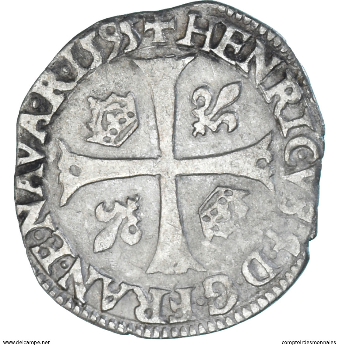 Monnaie, France, Henri IV, Douzain Aux Deux H, 1595, Bayonne, 3rd Type, TTB - 1589-1610 Henry IV The Great