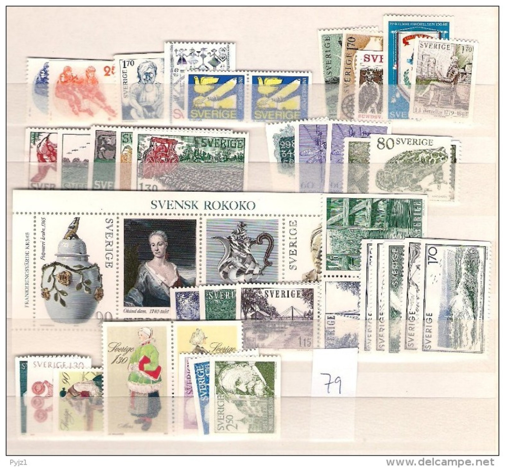 1979 MNH Sweden, Year Complete According To Michel, Postfris - Komplette Jahrgänge