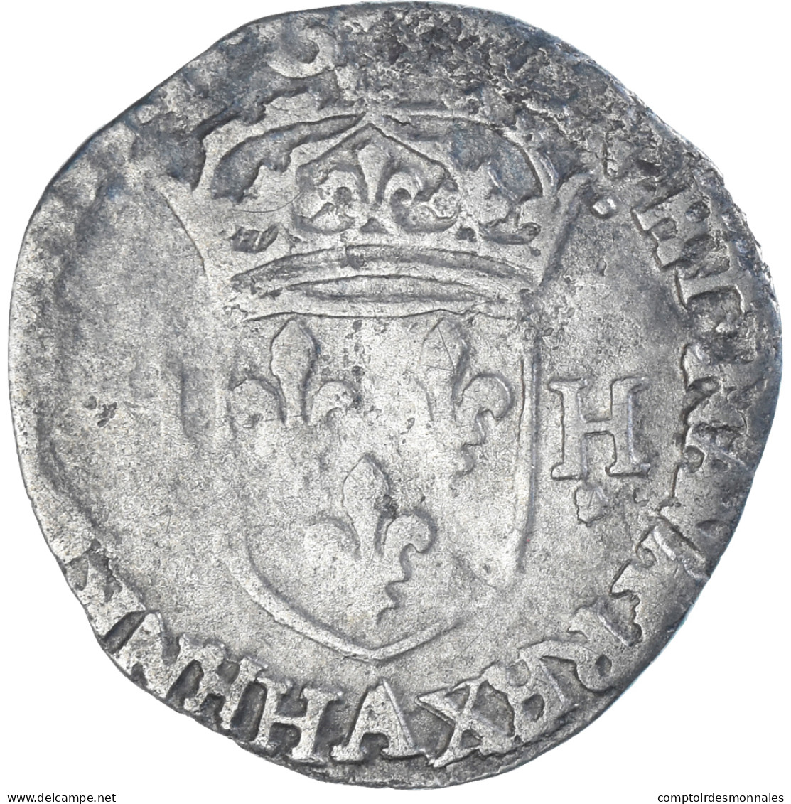 Monnaie, France, Henri IV, Douzain Aux Deux H, 1596, Paris, 1st Type, TB+ - 1589-1610 Enrique IV