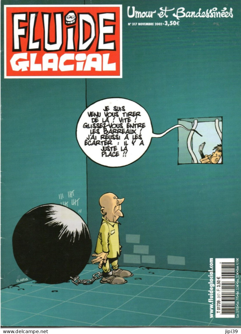 PORT OFFERT : FLUIDE GLACIAL N°317 Novembre 2002 , 68 Pages , Voir Le Sommaire - Fluide Glacial