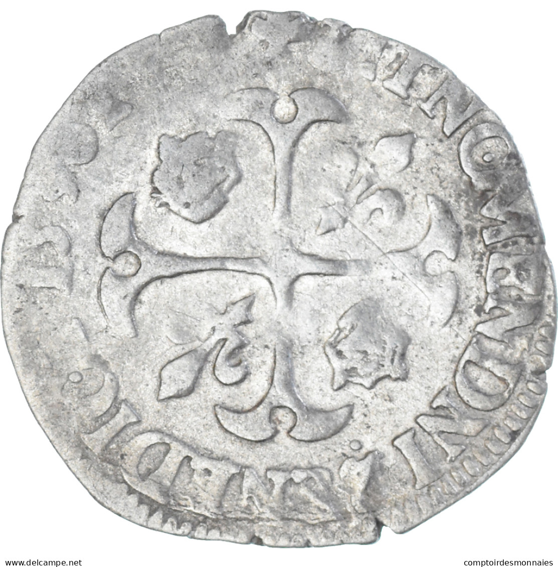 Monnaie, France, Henri IV, Douzain Aux Deux H, 1596, Lyon, 2nd Type, TB+ - 1589-1610 Hendrik IV