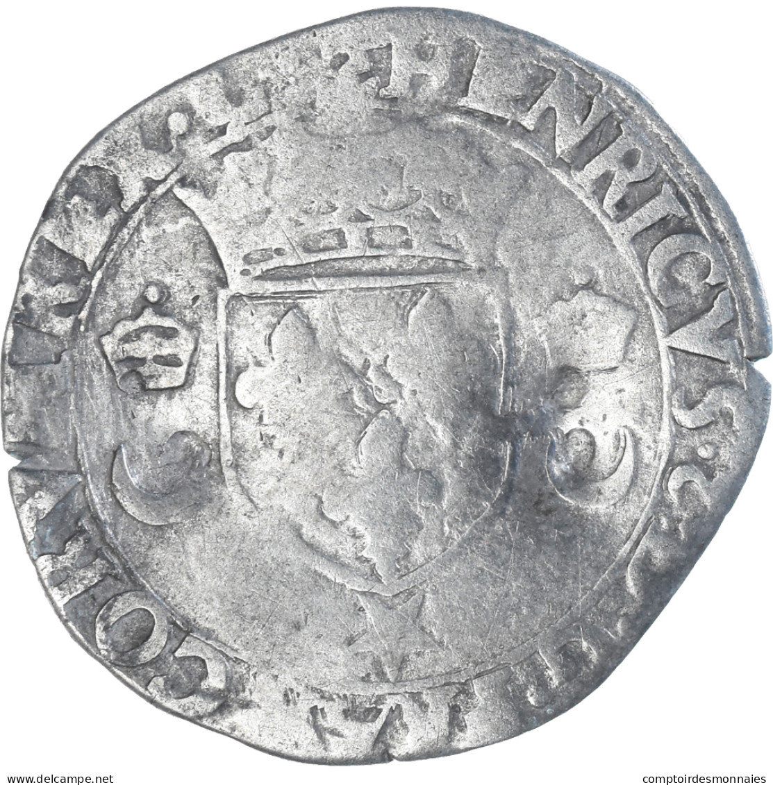 Monnaie, France, Henri II, Douzain Aux Croissants, 1551, Chambéry, TB, Billon - 1547-1559 Henry II
