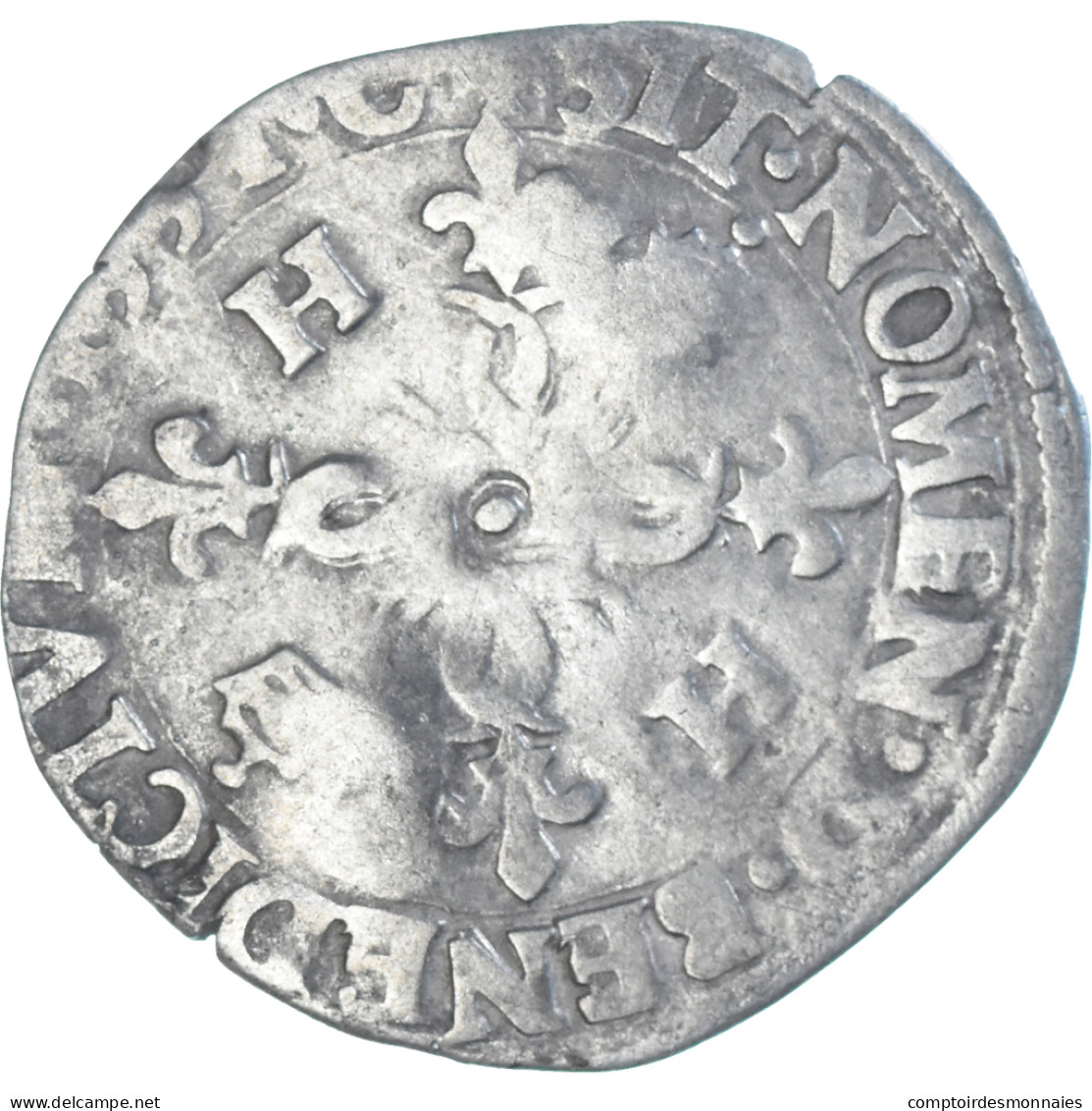 Monnaie, France, Henri II, Douzain Aux Croissants, 1551, Chambéry, TB, Billon - 1547-1559 Henry II